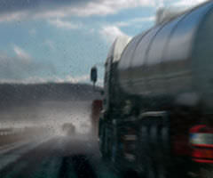 commercial truck on the road