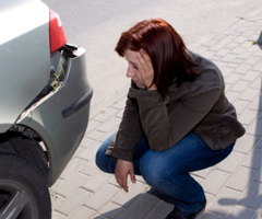 Car accident - hit and run collision 