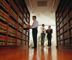  Lawyer Researching Information in a Law Library
