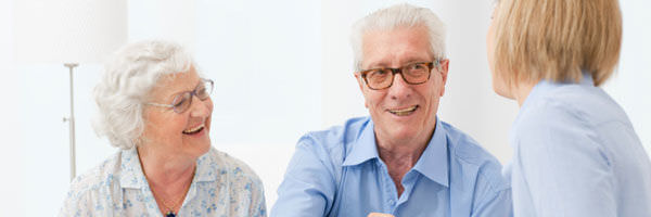 elder couple with lawyer